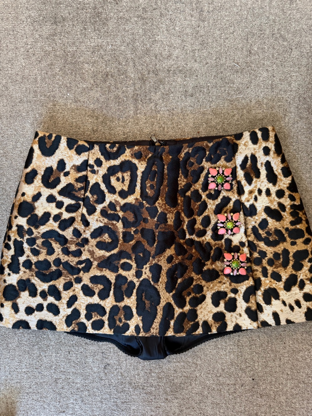 Dolce & Gabbana Leopard Micro Mini Skirt